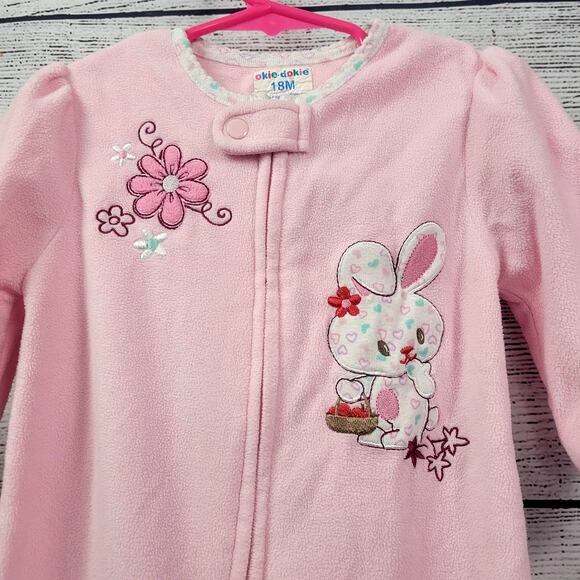 okie-dokie  Fleece Sleeper Size 18mo NWOT - Picture 2 of 9